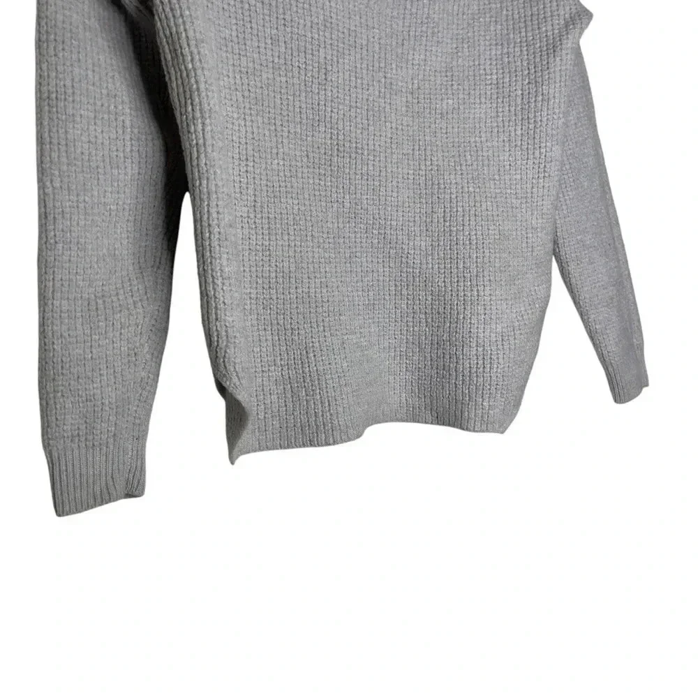 Aritzia Wilfred Free Wolter Wool Grey V-Neck Long Sleeve Knit sweater Size Small - Picture 6 of 10